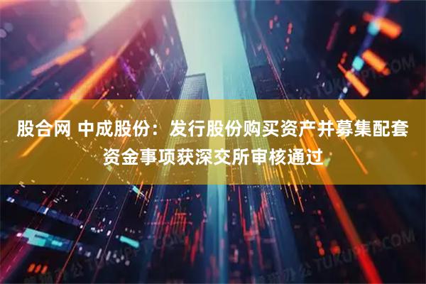 股合网 中成股份:发行股份购买资产并募集配套资金事项获深交所审核通过